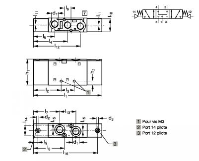 Electrodistributeur 5/3COP-P/P