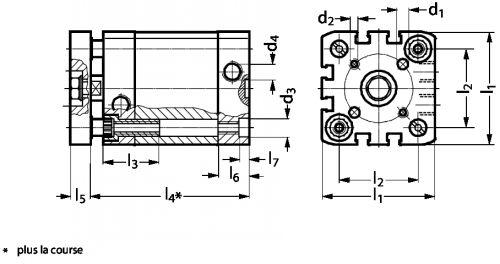 Vérin double effet - Plan