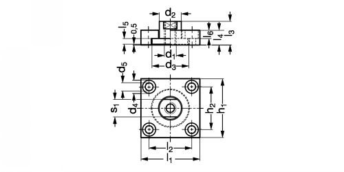 Accouplement de tige - Plan