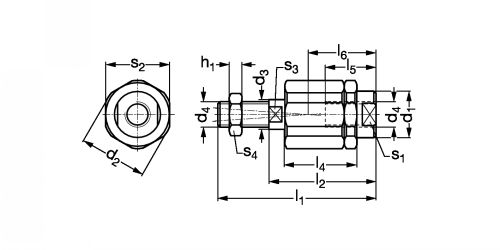 Accouplement de tige articule - Plan