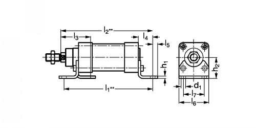 Équerres de fixation MS1* - Plan