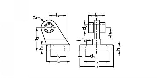 Fixation rotule arrière - Plan