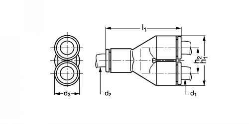 Raccord en Y - Plan