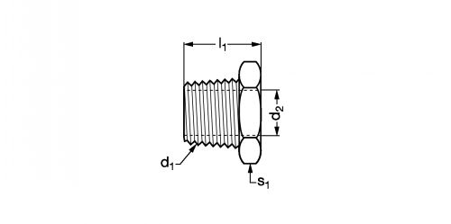 Réduction mâle-femelle cylindrique et conique