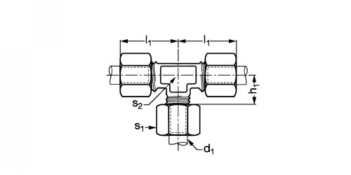 Raccord en T - Plan