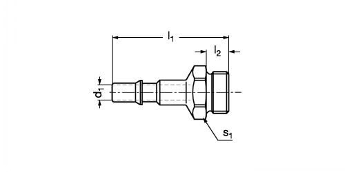 Embout coupleur ISO C aluminium mâle - Plan