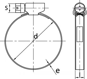 Collier bande non perforée