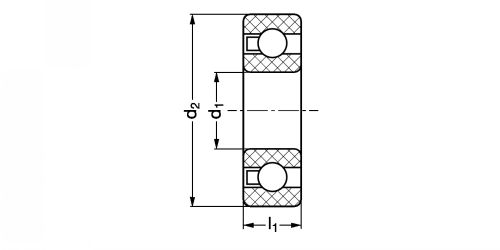 Roulement polyacétal avec billes en verre