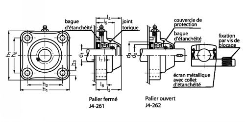 Palier applique 4 trous