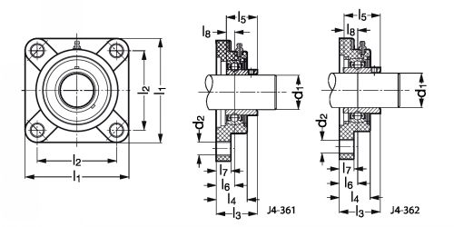 Palier applique 4 trous