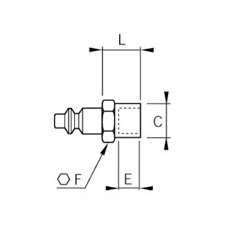 Embout à piquage femelle, BSP cylindrique - LEGRIS 0186 - Plan