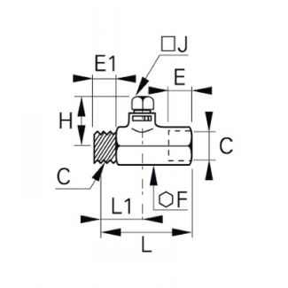 Robinet série légère 2 voies mâle/femelle BSP cylindrique - LEGRIS 0496 - Plan