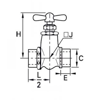 Robinet pointeau 2 voies femelle BSP cylindrique - LEGRIS 0502 - Plan