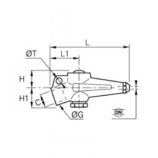 Soufflette d'atelier à bouton à embout démontable - LEGRIS 0622 - Plan