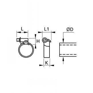 Collier de serrage à vis - LEGRIS 0697 - Plan