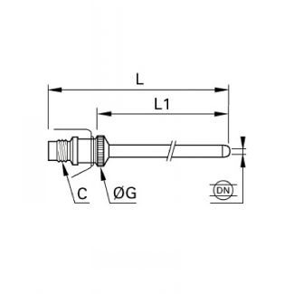 Embout à tube droit long - LEGRIS 069D - Plan