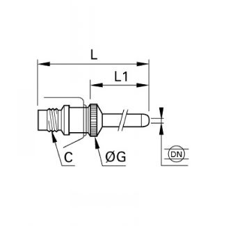 Embout à tube droit court - LEGRIS 069E - Plan