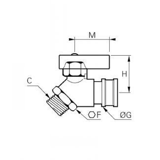 Robinet avec coupleurs, mâle BSP cylindrique - LEGRIS 2270 - Plan