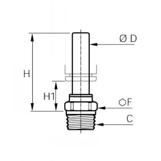 Adaptateur d'orientation mâle BSP conique et NPT - LEGRIS 3121 - Plan