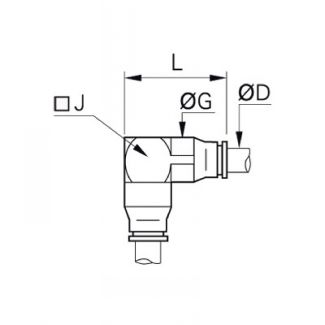 Équerre tube/tube - LEGRIS 3202 - Plan