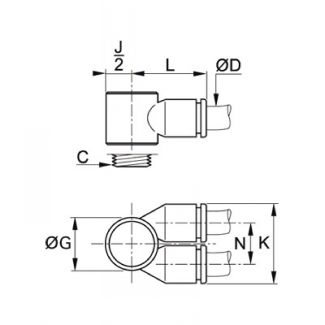 Corps en Y pour banjos simples ou multiples - LEGRIS 3549 - Plan