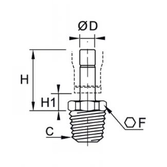 Adaptateur d'orientation encliquetable mâle BSP - LEGRIS 3621 - Plan