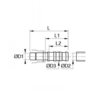 Douille annelée encliquetable - LEGRIS 3622 - Plan