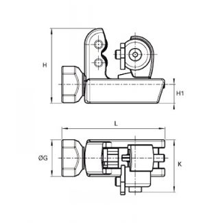 Appareil à rainurer les tubes en acier inox - LEGRIS 38C0 - Plan