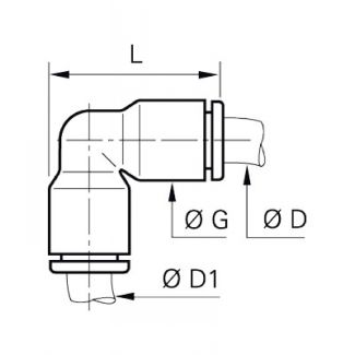 Équerre égale et inégale diamètre inch - LEGRIS 3A02 - Plan