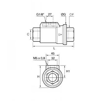 Soupape de sureté mâle BSP - LEGRIS 4202 - Plan