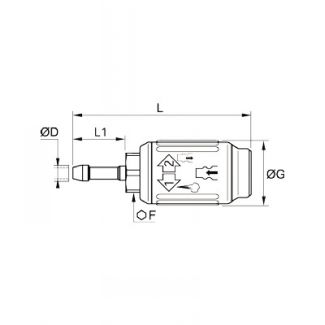 Coupleur c9000 avec douille tétine, profil Européen - LEGRIS 421E - Plan