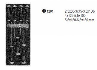 Plateau thermoformé rigide avec composition de tournevis