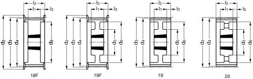 Poulie dentée à moyeu amovible HTD® - Plan