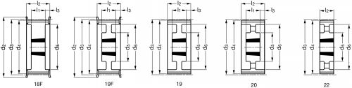 Poulie dentée à moyeu amovible HTD® - Plan