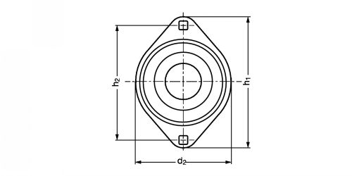 Palier applique à 2 trous