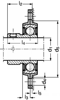 Palier applique à 2 trous