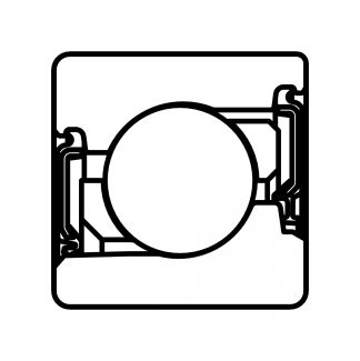 Symbole roulement à billes à contact oblique à deux rangées