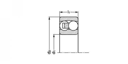 Roulement à rotule sur billes, alésage cylindrique - plan