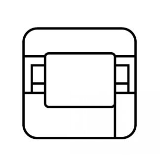 Symbole roulement à rouleaux cylindriques à une rangée