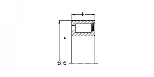 Roulement à rouleaux cylindriques à rouleaux jointifs - plan