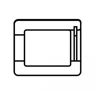 Symbole roulement à rouleaux cylindriques à rouleaux jointifs