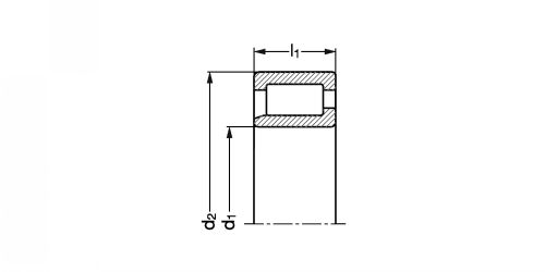 Roulements à rouleaux cylindriques à rouleaux jointifs et à autoretenue - plan