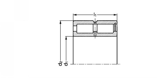 Roulements à rouleaux cylindriques à 2 rangées de rouleaux jointifs - plan