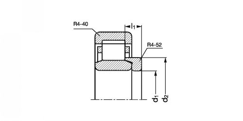 Roulement à rouleaux cylindriques - plan