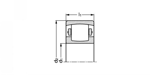 Roulement à rotule sur rouleaux à une rangée - alésage conique (K) - Plan R7-104