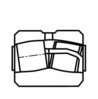 Symbole roulement à rotule sur rouleaux, avec 2 flasques (ZZ) - alésage cylindrique