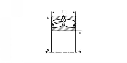 Roulement à rotule sur rouleaux, exécution CC/W33 - alésage cylindrique - Plan R7-95