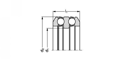 Butée à billes à double effet à rondelle-logement sphérique - Plan R8-113