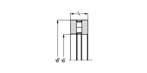 Butée à rouleaux cylindriques - Plan R8-124