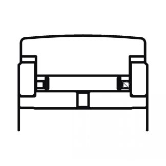 Symbole galet de came avec guidage axial par rondelles